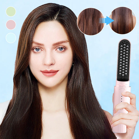 💖LIMITED SALE  - ONLY ￡16.99 TODAY!!💖2-in-1 Rechargeable Long-lasting Straightening Comb