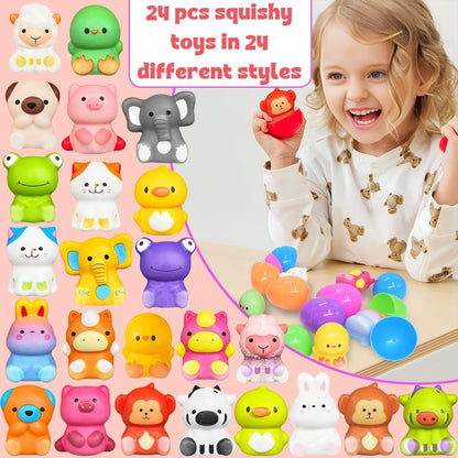 🔥Easter Best Gift 50% OFF-🎁24 PCS Easter Eggs Prefilled Slow Rising Squishy Toys